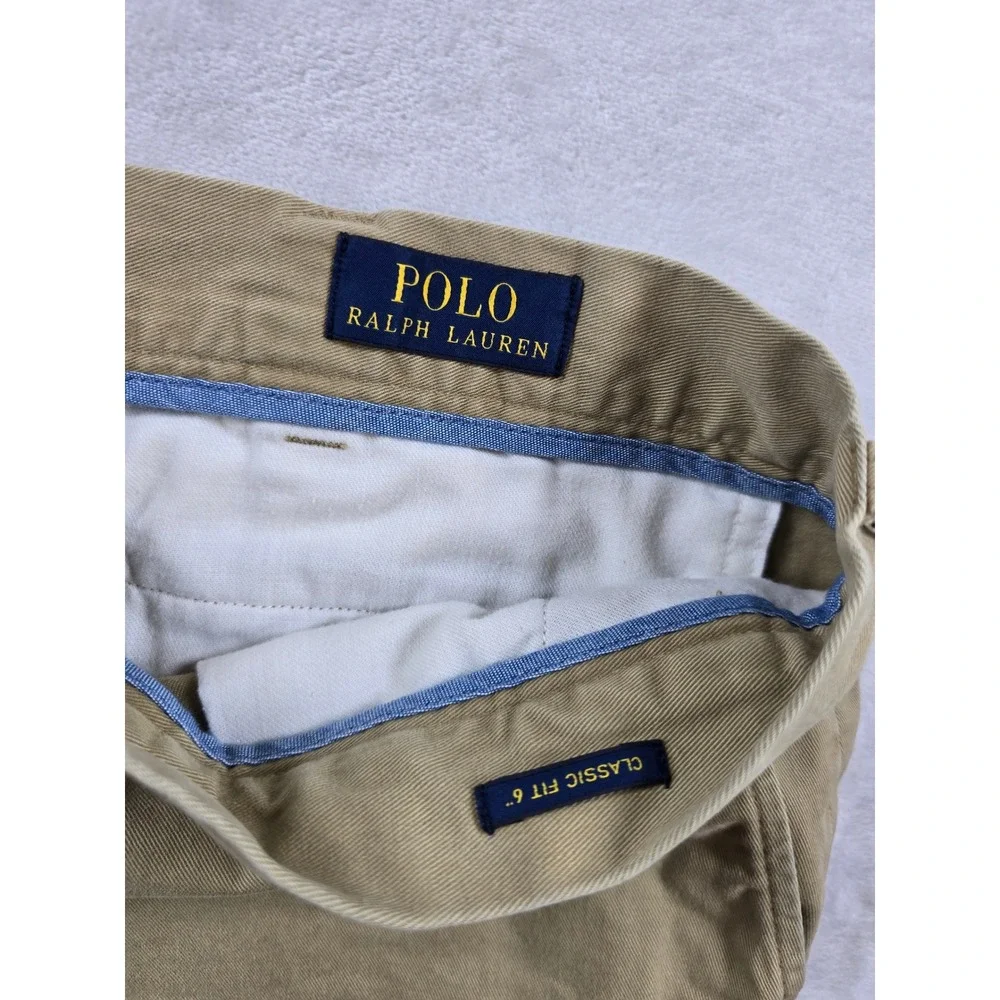 Polo Ralph Lauren Chino Shorts Mens 38 Tan Cotton Classic Fit 6